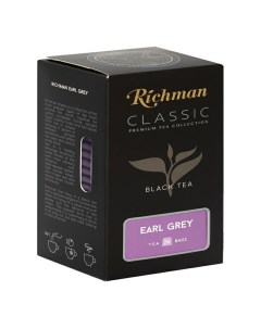 Чай черный Earl Grey с ароматом бергамота листовой 50 г Richman