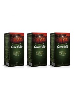 Чай черный Kenyan Sunrise 3 упаковки по 25 пакетиков Greenfield