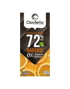 Шоколад темный с апельсином и стевией 100 г Clavileno