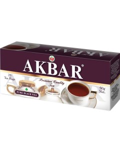 Чай черный 25 пакетиков Akbar