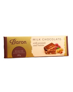 Молочный шоколад с арахисом и изюмом 220 г Baron