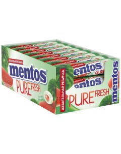 Жевательная резинка Pure Fresh Арбуз 15 5г упаковка 24 штуки Mentos