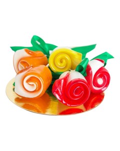 Карамель леденцовая Роза мини Разноцветная Ассорти на сахаре 30 г Sweet kingdom
