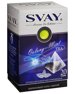 Чай бирюзовый oolong mint улун с мятой 20 пакетиков Svay