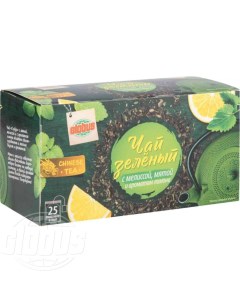 Чай зеленый Globus с мелиссой мятой и ароматом лимона в пакетиках 1 5 г х 25 шт Глобус