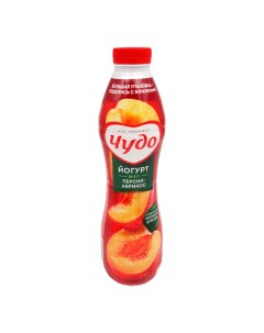 Йогурт питьевой персик абрикос 1 9 БЗМЖ 680 мл Чудо