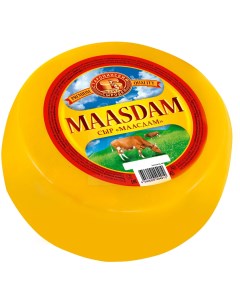Сыр полутвердый Маасдам 45 БЗМЖ 500 г Староминский сыродел