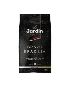 Кофе натуральный Bravo Brazilia зерновой тёмная обжарка 1 кг Jardin