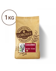 Кофе в зернах CARAIBIES KALINDA натуральный жареный 1 кг Lobodis