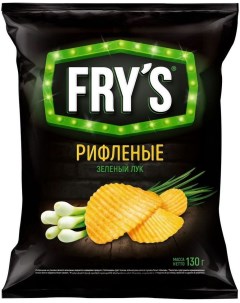Чипсы Frys Рифленые Зеленый лук 130г Fry`s