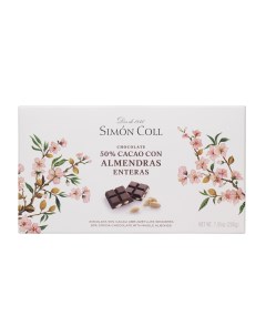 Темный шоколад 50 какао с цельным миндалем 200г Simon coll