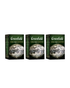 Чай черный Earl Grey Fantasy 3 упаковки по 100 грамм Greenfield