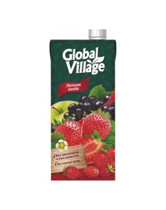 Напиток сокосодержащий Летняя ягода яблоко рябина клубника 1 93 л Global village