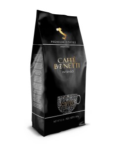 Кофе в зернах Intenso 30 арабика 70 робуста 1 кг Caffe bonetti