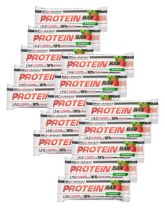 Протеиновый батончик Protein bar с Коллагеном Клубника в белом шоколаде 15х50г Ironman