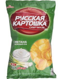 Картофельные чипсы сметана и зеленый лук 150 г Русская картошка