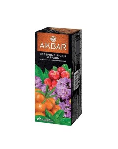 Чай черный Северные ягоды и травы в пакетиках 1 5 г х 25 шт Akbar