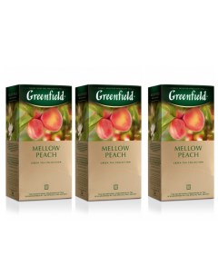 Чай зеленый Peach Mellow 3 упаковки по 25 пакетиков Greenfield