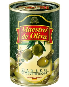 Оливки с огурчиком 300 г Maestro de oliva