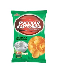Чипсы картофельные Сметана с луком 80 г Русская картошка