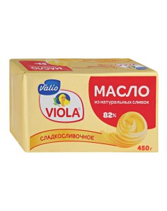 Сладкосливочное масло 82 5 БЗМЖ 450 г Viola