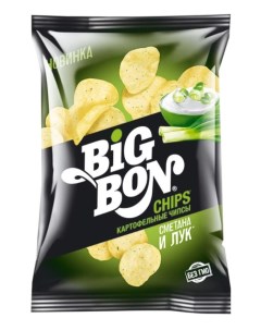 Чипсы картофельные Big Bon вкус сметана и лук 75 г Bigbon