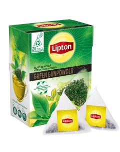 Чай зеленый gunpowder 20 пакетиков Lipton