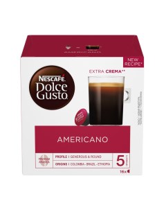 Кофе в капсулах Dolce Gusto americano 16 капсул Nescafe