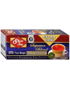 Чай Tea черный мелколистовой синяя пачка 25 пакетиков по 2 г Shere