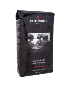 Кофе в зёрнах Nero 100 Arabica обжарка средняя 1 кг Cutugno