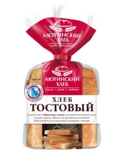 Хлеб белый Тостовый пшеничный 280 г Аютинский хлеб