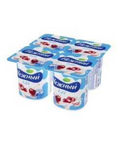 Йогуртный продукт Кампина с соком вишни 1 2 100 г Нежный