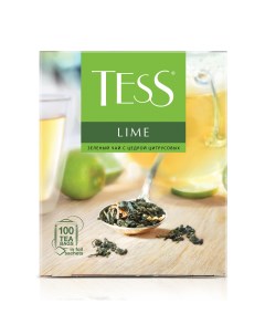 Чай зелёный Lime 100 пакетиков Tess