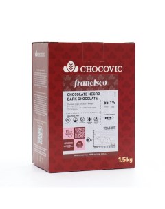 Шоколадная масса темная Francisco 55 1 диски 1 5 кг Chocovic