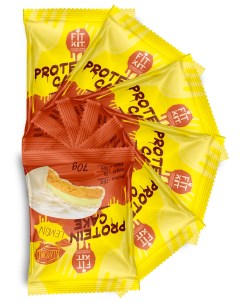Протеиновое печенье Protein Cake 6шт x 70г Лимон миндаль Fit kit
