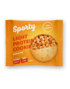 Легкое протеиновое печенье Protein Light яблочный пирог 40г Sporty