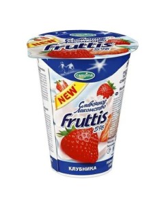 Йогуртный продукт Сливочное Лакомство клубника 5 290 г бзмж Fruttis
