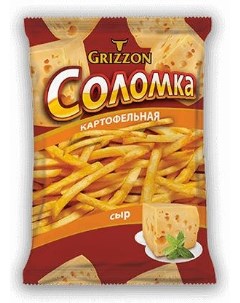 Чипсы картофельная Соломка со вкусом сыра 40 г Grizzon