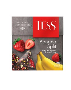 Чай чёрный Banana Split в пирамидках 20 пакетиков Tess