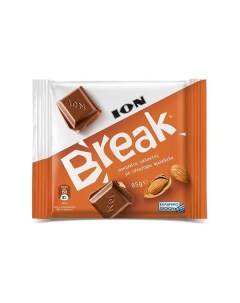 Шоколад молочный миндаль 85 г Ion break