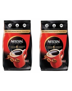 Кофе растворимый Classic с молотой арабикой м у 750 г 2 штуки Nescafe