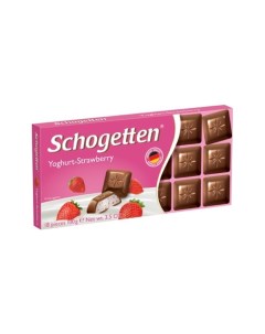 Молочный шоколад Yoghurt Strawberry Йогурт Клубника 100 грамм Упаковка 15 шт Schogetten