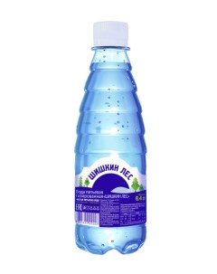 Вода артезианская газированная пластик 0 4 л Шишкин лес