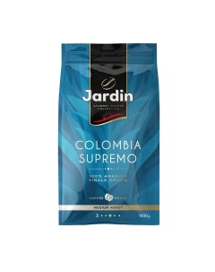 Кофе натуральный Columbia Supremo зерновой темная обжарка 1 кг Jardin