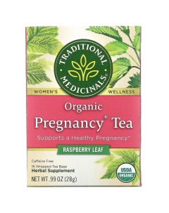 Чай для беременных листья малины без кофеина 16 пакетиков Traditional medicinals