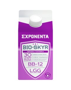 Напиток BIO SKYR 3в1 кисломолочный обезжиренный черника голубика 500 г Exponenta