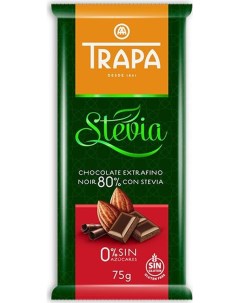 Шоколад Stevia горький со стевией 80 Trapa