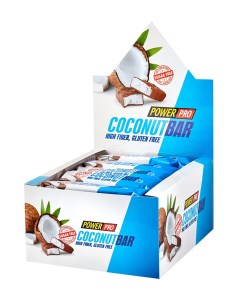 Батончики Coconut Bar 50 г 20 шт вкус кокос Power pro