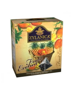 Чай Fruit Exotica черный с ананасом манго лепестками календулы 20 пирамидок Zylanica