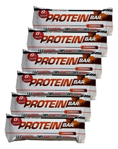 Протеиновый батончик Protein bar без сахара Карамель 6х50г Ironman